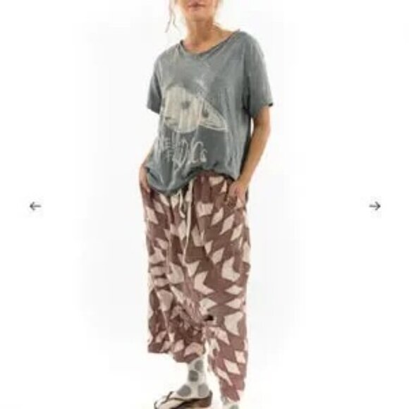 Magnolia Pearl Quiltwork Garçon Trousers Cotton Patchwork Harem Pants - Picture 2 of 11